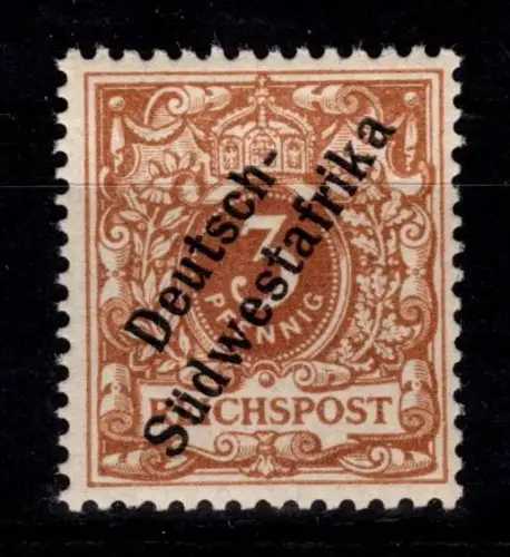 Deutsche Kolonien Südwestafrika 5 b postfrisch vom Plattenoberrand #DFO98