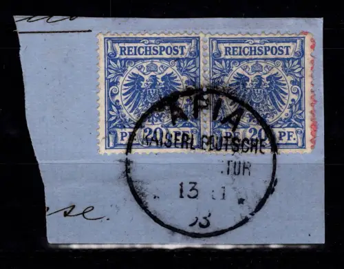 Deutsche Kolonien Samoa V 48 b gestempelt Paar geprüft Steuer BPP #DFR72