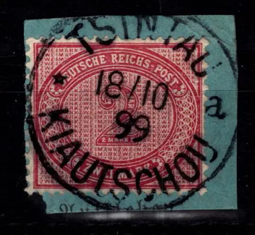 Deutsche Kolonien Kiautschou V 37 e gestempelt geprüft Steuer BPP #DFQ64