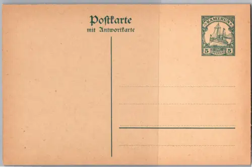 Deutsche Kolonien Kamerun P 10 F A als Ganzsache ungelaufen #DGE36
