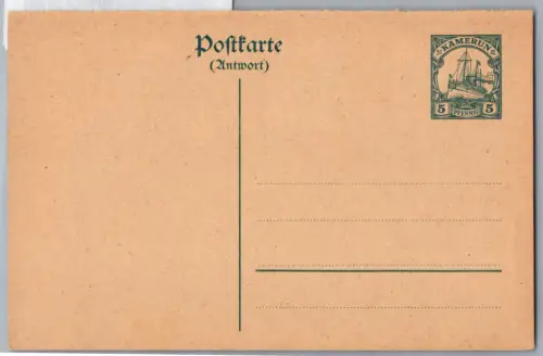 Deutsche Kolonien Kamerun P 20 A als Ganzsache ungelaufen #DGE43