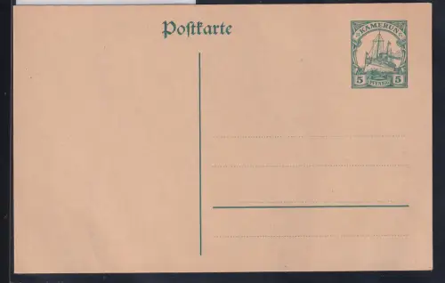 Deutsche Kolonien Kamerun P 18 als Ganzsache ungebraucht #DGE82