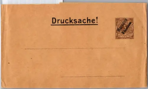 Deutsche Post in Marokko PS 1 als Ganzsache ungelaufen #DGE71