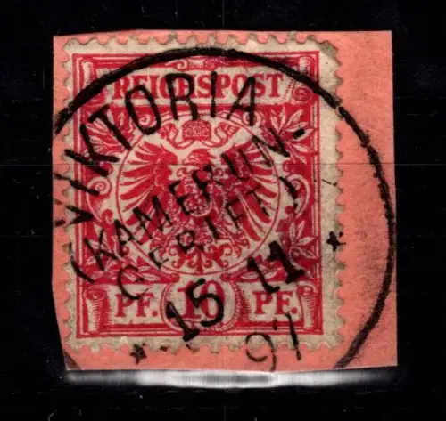 Deutsche Kolonien Kamerun V 47 gestempelt Zahnmängel #DGC24