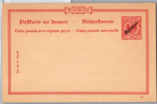 Deutsche Post in Marokko P IV als Ganzsache ungelaufen #DGE55