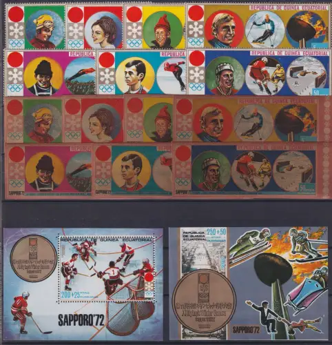 Paraguay Block 3-4 + 27-33 + A27-33 postfrisch Sapporo 1972 #ND251
