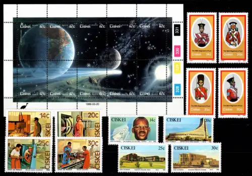 Südafrika Ciskei Jahrgang 1986 postfrisch ohne 97 und Block 1 #DHX03