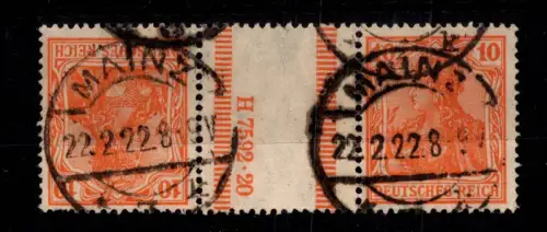 Deutsches Reich KZ 1 gestempelt geprüft Infla Berlin #DGU65