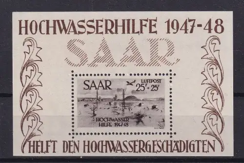 Saarland Block 2 postfrisch in tadelloser Qualität #DGV67