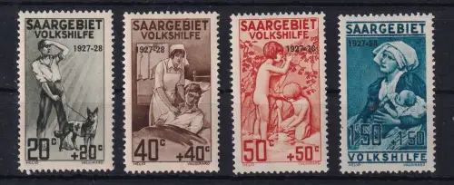 Saargebiet 122-125 mit Falz #DGV75