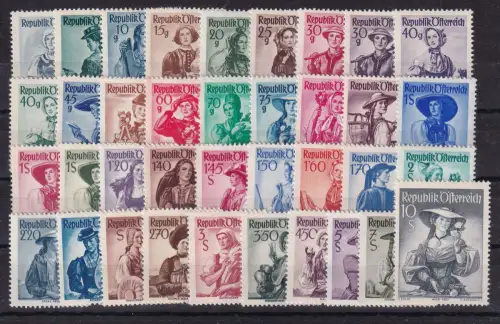 Österreich 893-926, 978-980 postfrisch Trachten komplett #DGV93