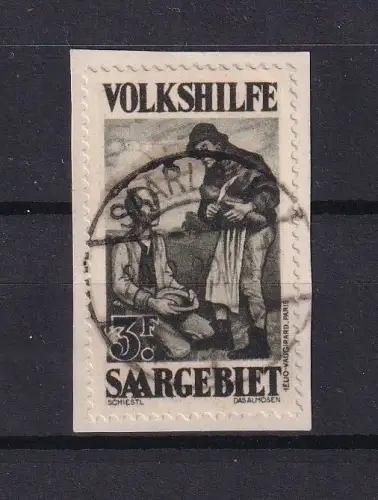 Saargebiet 133 gestempelt geprüft Geigle BPP #DGV80