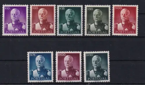 Portugal 681-688 postfrisch 1945, Präsident Carmona #DGV98