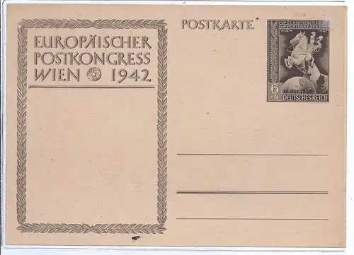 1373 Ganzsache  dt. Reich  Europäischer Postkongress Wien 1942