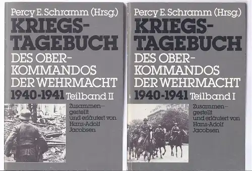 Percy E. Schramm
KRIEGSTAGEBUCH  des Oberkommandos der Wehrmacht 
1940 - 1941  - 2 Bände Taschenbuchausgabe 

verscherter Versand 