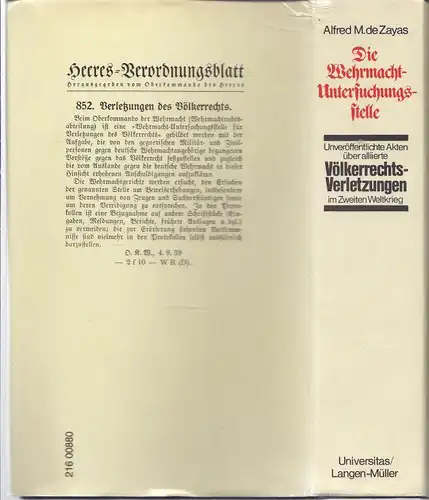 02mö.box2 - Die Wehrmacht - Untersuchungsstelle - Unveröffentlichte Akten über alliierte Völkerrechts Verletzungen im zweiten Weltkrieg