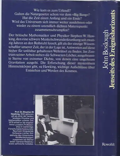 1ET-rollo - John Boslough , Jenseits des Ereignishorozontes - Stephan Hawkings Universum  - Rowohlt Verlag 1. Auflage 1985