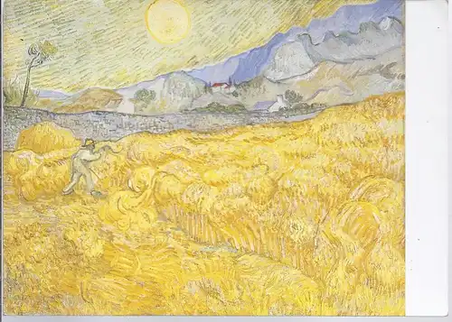 94435 Vincent van Gogh - Künstler - Gemäldekarte - Kornfeld mit Schnitter  - 1889