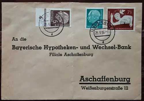 Bundesrep. Deutschland 1956 Nr 180 181 232 Rundstempel (Datum und/oder Ort klar)
