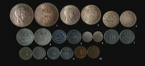 Münzen Deutsches Kaiserreich Sammlung mit Silber