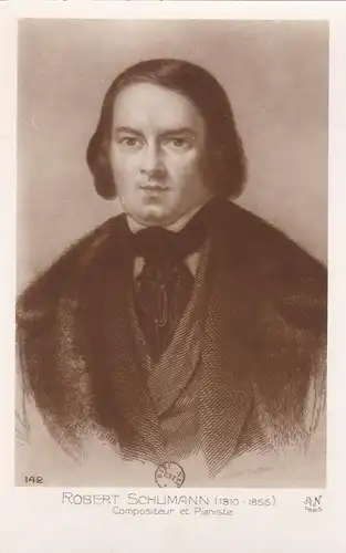 [Künstlerpostkarte reproduziert] Künstlerkarte Robert Schumann. 