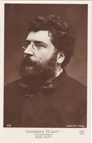[Künstlerpostkarte reproduziert] Künstlerkarte Georges Bizet. 
