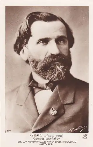 [Künstlerpostkarte reproduziert] Künstlerkarte Giuseppe Verdi. 