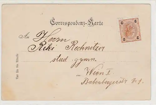 [Vorläufer - Correspondenzkarten mit keinen oder nur kleinen Bildaufdrucken] Postkarte Wilhelm Bauer. 