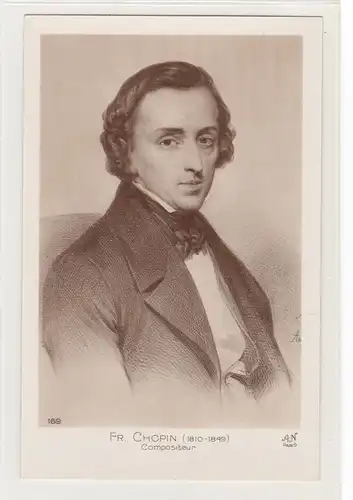 [Künstlerpostkarte reproduziert] Künstlerkarte Frederic Chopin. 