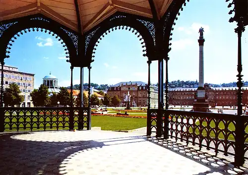 Stuttgart Musikpavillon mit Schloßplatz gl1983 110.160