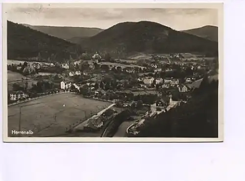 Herrenalb Schwarzwald Teilansicht gl1938 14.327