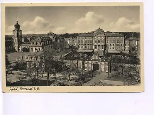 Bruchsal Schloßansicht Totale gl1937 14.819