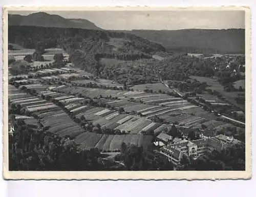 Kurhaus Bad Boll vom Flugzeug aus gl1946 17.326