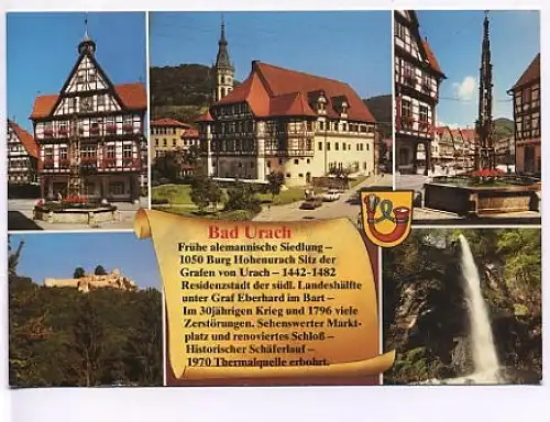 Bad Urach 5 Ansichten mit Historie gl1987 17.311