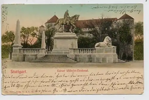 Stuttgart Denkmal Kaiser Wilhelm I. gl1904 30.001