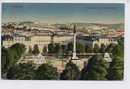 Stuttgart Schloß´platz mit neuem Schloß gl1920 30.317