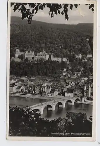 Heidelberg vom Philosophenweg gl1939 30.307