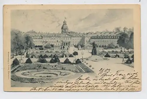 Karlsruhe Blick auf das Schloß gl1903 30.736