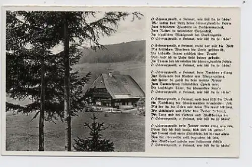Schwarzwald-Haus mit Lied 5 Strophen ngl 30.347