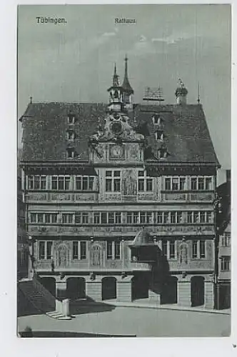 Tübingen Rathaus im Mondschein gl1910 30.410