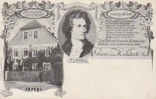 Waldeck Oberförsterei Goethe-Porträt gl1926 90.082