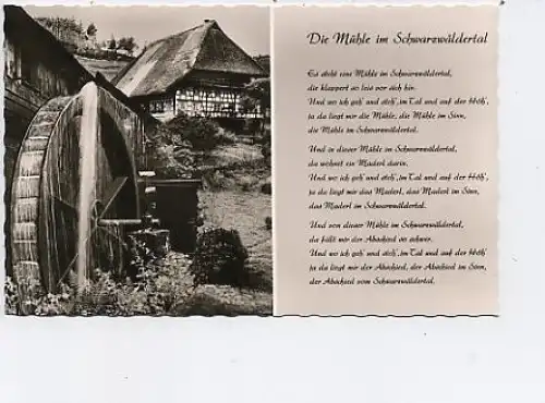 Schwarzwald Die Mühle im Schwarzwälder Tal ngl 47.901