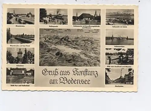 Konstanz Bodensee Panoram und 10 Ansichten ngl 47.921
