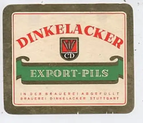 Stuttgart Bieretikett Dinkelacker Export-Pils 48.453