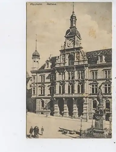 Pforzheim Das Rathaus gl1910 48.848