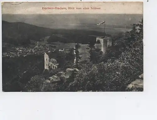 Baden-Baden Schwarzwald Altes Schloß gl1911 48.803