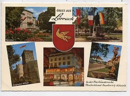 Lörrach Baden 5 Ansichten Wappen ngl 48.976