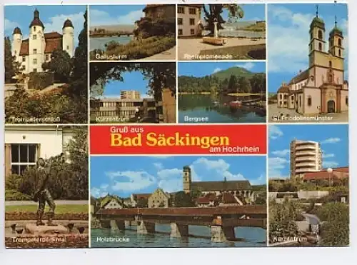 Bad Säckingen am Hochrhein 9 Ansichten gl1986 48.908