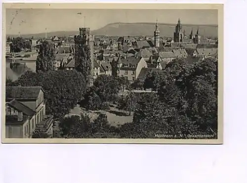 Heilbronn a.Neckar Alte Gesamtansicht gl1932 49.086