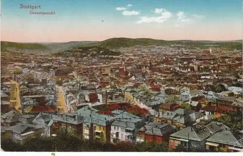 Stuttgart Gesamtansicht feldpgl1918 23.513